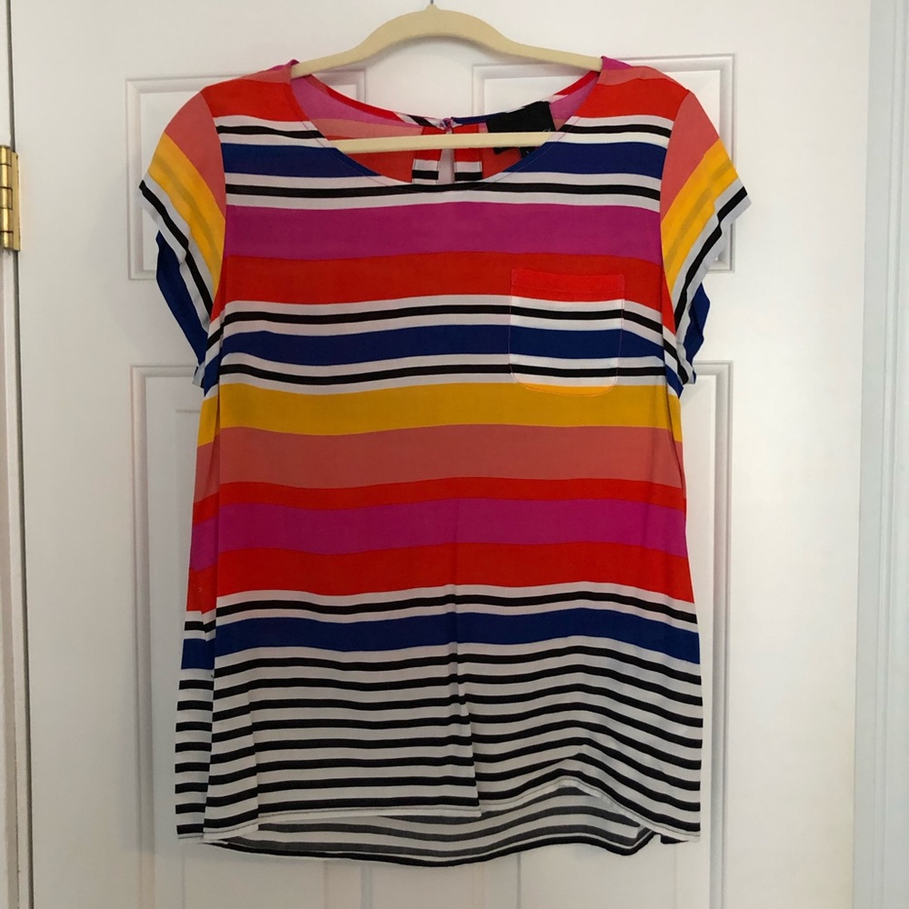 Cynthia Rowley light weight striped T-shirt blouse